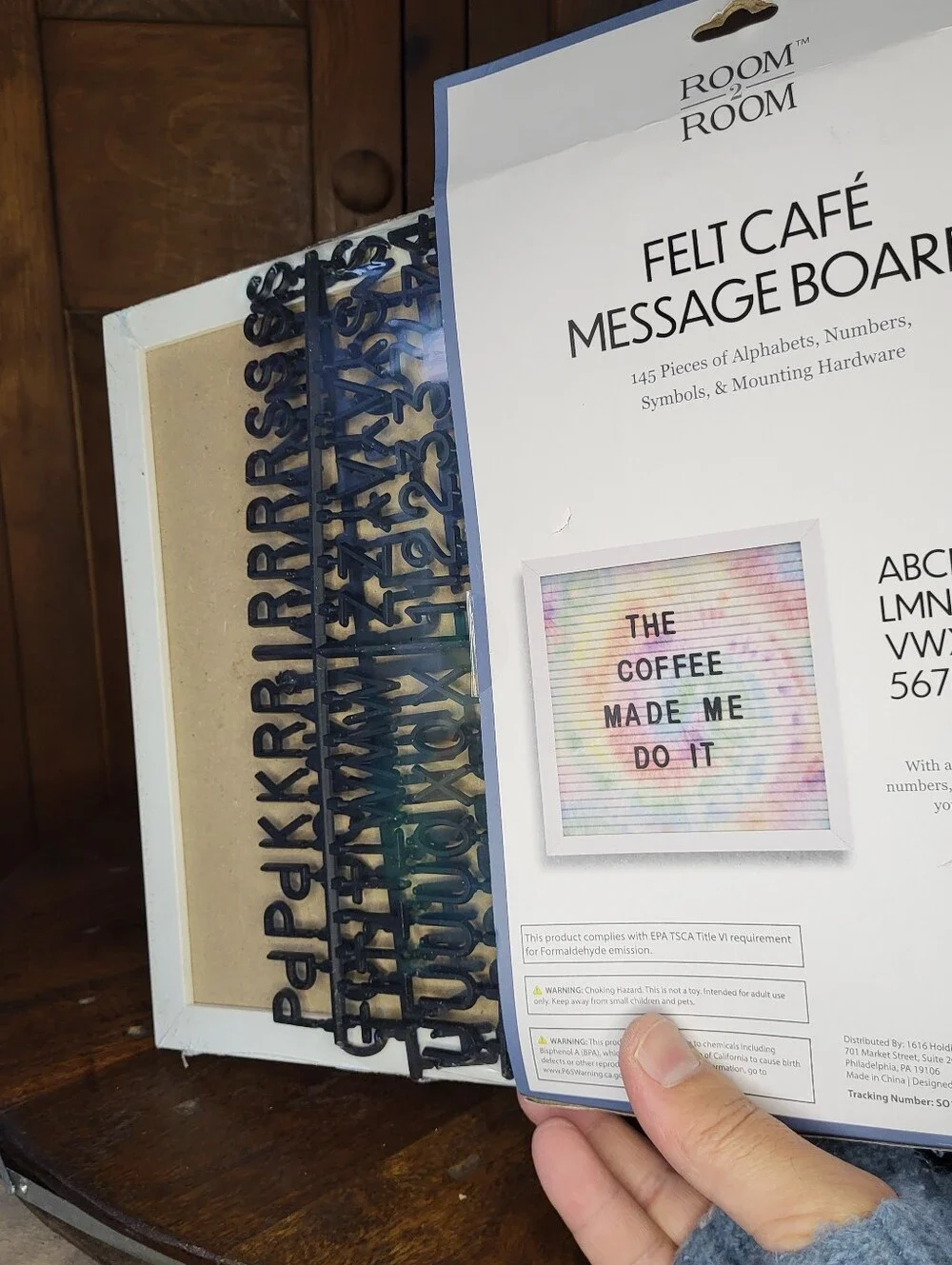 Felt Café Message Board - Pastel Rainbow
